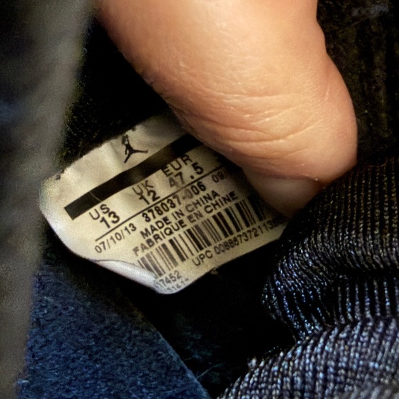 AIR Jordan 11 Retro Black Gamma Blue High Top Sneakers Size 13 - Picture 11 of 12